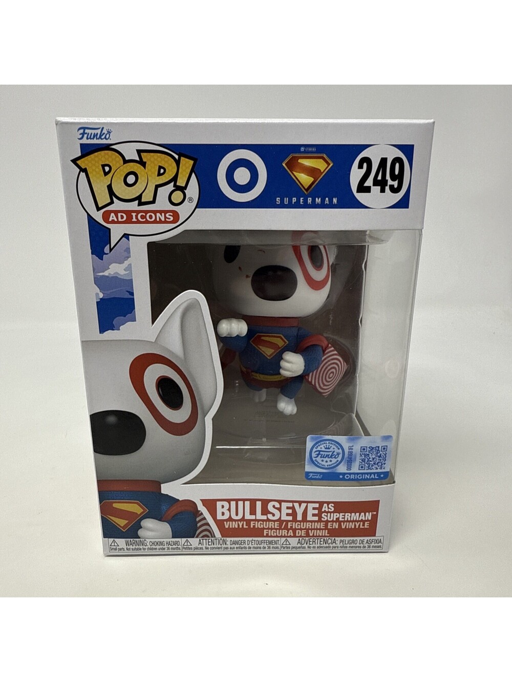 NEW! Funko Pop! Ad Icons: Target - Bullseye as Superman (Exclusive) #249!